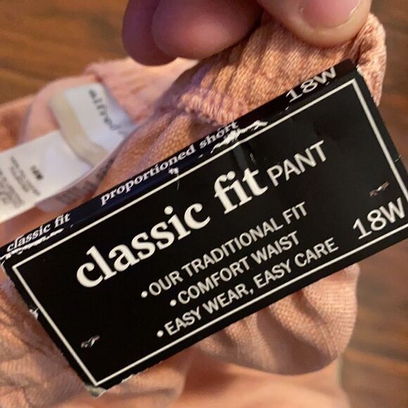 Alfred Dunner Pink Feminine Grandma Core Classic Fit Pull-On Casual Pants NEW - Picture 10 of 11